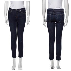 RAG & BONE Mid Rise Dark Wash Cropped Skinny Jeans EUC USA MADE Size 28